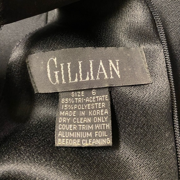 Gillian Black Dress w/ Gold Metal Accents w/ Cut Outs Around Neckline Elegant - Picture 8 of 10